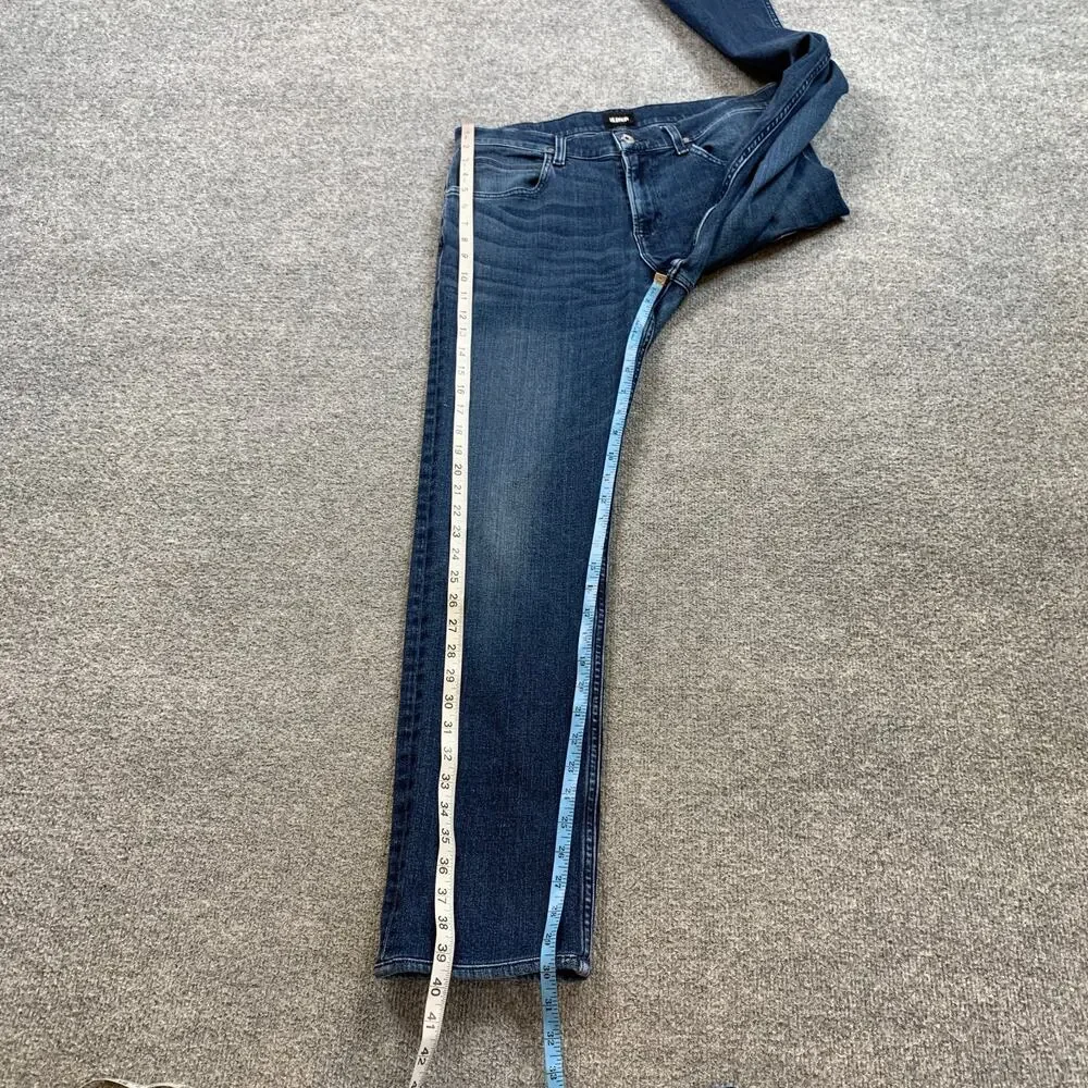Hudson Jeans Mens 33 Blake Slim Straight Zip Fly Mid Rise Pocket Whiskered Denim